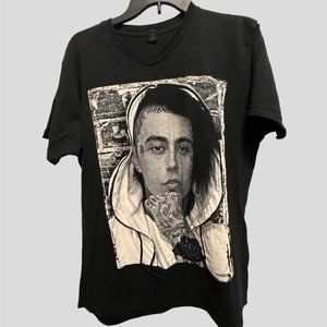 Tultex size large black 100% cotton short sleeve tee shirt unisex